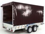 Anhänger mit Plane 185×400 cm 2600 kg | Typ 10.26 | Hochplane 200 cm – Schwarz-Neu – Bild 5