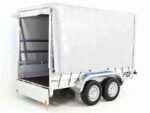 Anhänger mit Plane 150x300cm 2600kg | Typ 7.26 | Hochplane 180cm – Weiß-Neu – Bild 6