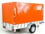 Anhänger mit Plane 150x300cm 1300kg | Typ 7.13 | Hochplane 160cm – Orange-Neu – Bild 13