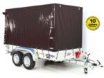Anhänger mit Plane 150x300cm 2600kg | Typ 7.26 | Hochplane 180 cm – Schwarz-Neu