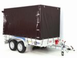 Anhänger mit Plane 150x300cm 2600kg | Typ 7.26 | Hochplane 180 cm – Schwarz-Neu – Bild 5