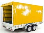 Anhänger mit Plane 185x400cm 2600kg | Typ 10.26 | Hochplane 200cm Gelb-Neu – Bild 3