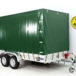 Anhänger mit Plane 185×400 cm 2600 kg | Typ 10.26 | Hochplane 200 cm – Grün-Neu