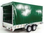 Anhänger mit Plane 185×400 cm 2600 kg | Typ 10.26 | Hochplane 200 cm – Grün-Neu – Bild 10
