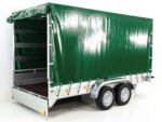 Anhänger mit Plane 185×400 cm 2600 kg | Typ 10.26 | Hochplane 200 cm – Grün-Neu – Bild 12