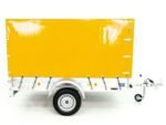 Anhänger mit Plane 125x250cm 750kg | Typ U4 | Hochplane 140 cm Profi | Gelb-Neu – Bild 2