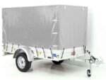 Anhänger mit Plane 125x250cm 750kg | Typ U4 | Hochplane 140 cm Profi | Silber-Neu