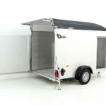 Debon Kofferanhänger C400 164x315cm H:200cm 1,3t|Alu, Polybug|Tür|grau-Neu