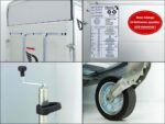 Debon Kofferanhänger Roadster Alu C700 179×378 H201 2,6t|Alu|Polybug|Tür|weiß-Neu – Bild 12