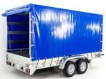 Anhänger mit Plane 185x400cm 2600kg | Typ 10.26 | Hochplane 200cm Blau-Neu – Bild 8