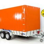 Anhänger mit Plane 185×400 cm 2600 kg | Typ 10.26 | Hochplane 200 cm – Orange-Neu