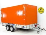 Anhänger mit Plane 185x400cm 2600kg | Typ 10.26 | Hochplane 200cm Orange-Neu