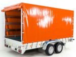 Anhänger mit Plane 185x400cm 2600kg | Typ 10.26 | Hochplane 200cm Orange-Neu – Bild 3