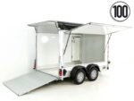 Debon Kofferanhänger C500 Sandwich 164x300cm H:200cm 2,0t | Alu | Polybug | Tür | Schwarz-Neu