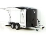 Debon Kofferanhänger C500 Sandwich 164x300cm H:200cm 2,0t | Alu | Polybug | Tür | Schwarz-Neu – Bild 7