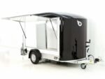 Debon Kofferanhänger C300 Sandwich 148x295cm H:190cm 1,3t | Alu | Polybug | Tür | Klappe | Schwarz-Neu – Bild 5