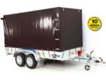 Anhänger mit Plane 150x350cm 2600kg | Typ 8.26 | Hochplane 180cm Schwarz-Neu