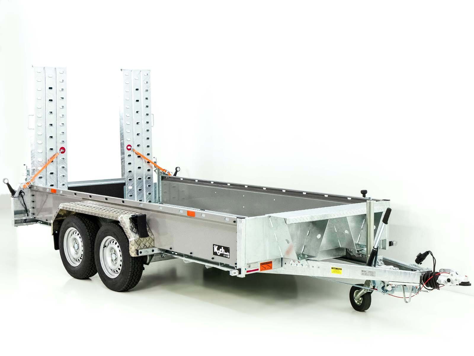 8-baulie-3.jpg Vezeko Baumaschinenanhänger BA 175x360cm 3,5t | SB | Schwenk-Rampen | grau-Neu – Bild 1