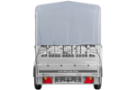 1-Achs-Anhänger GARDEN TRAILER 264 KIPP mit Laubgitteraufsatz, grauer Hochplane, Hochspriegel und Stützrad – Bild 5