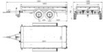 2-Achs Pkw-Anhänger UNITRAILER GARDEN TRAILER 264/2 KIPP mit Stützrad, Bordwandaufsatz, H-800 Rahmen und grauer Plane – Bild 2
