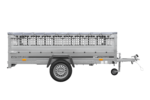 Anhänger 264×150 UNITRAILER GARDEN 265 KIPP mit Gitterwänden, H-0-Rahmen und grauer Plane – Bild 7