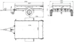 Anhänger für Pkws Garden Trailer 201 KIPP 200×125 cm 750 kg [mit Flachplane, Stützrad und Flachplaneträger] – Bild 2