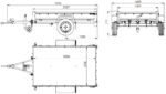 Anhänger für Pkws Garden Trailer 201 KIPP 200×125 cm 750 kg [mit Flachplane, Stützrad und Flachplaneträger] – Bild 2