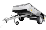 Anhänger für Pkws Garden Trailer 201 KIPP 200×125 cm 750 kg [mit Flachplane, Stützrad und Flachplaneträger]-Neu