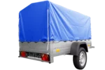 Anhänger mit Plane GARDEN TRAILER 201 KIPP [mit Stützrad, blauer Hochplane und Hochspriegel] – Bild 4