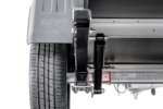 Autotransportanhänger auf Federn 264×125 UNITRAILER GARDEN 264/R KIPP mit Gitterwänden, H-800 Rahmen und grauer Plane – Bild 4