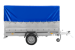 Einachsanhänger 264×150 UNITRAILER GARDEN 265 KIPP mit zusätzlichen Bordwänden, H-800-Hochspriegel und blauer Plane – Bild 6