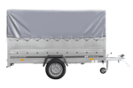 Einachsanhänger 264×150 UNITRAILER GARDEN 265 KIPP mit zusätzlichen Bordwänden, H-800-Rahmen und grauer Plane – Bild 7