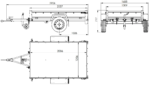 Einachsanhänger auf Federn 200×125 UNITRAILER GARDEN 201/R KIPP mit H-800-Rahmen und grauer Plane – Bild 2