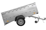 Faltbarer Pkw Anhänger Garden Trailer 230 KIPP mit zusätzlichen Bordwänden, Stützrad, Flachplane und Planenträgern]-Neu – Bild 4