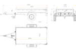 Gartenanhänger 200 Kipp mit Stützrad, H-0-Rahmen und blauer Plane – Bild 2