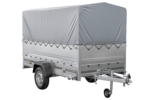 Kfz Anhänger mit Plane GARDEN TRAILER 264 KIPP [mit Stützrad, zusätzlichen Bordwänden, Hochplane und Hochspriegel]