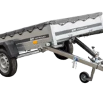 Kipper Pkw Anhänger Garden Trailer 230 KIPP [230 cm x 125 cm] mit Flachplane, Stützrad und Planenträger-Neu