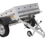 Kleinanhänger für Pkw Garden Trailer 150 KIPP 150×106 cm 750 kg [mit Flachplane, Planenträgern, Stützrad]-Neu