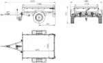 Neu Anhänger Garden Trailer 150 KIPP mit zusätzlichen Bordwänden, Stützrad und Flachplane-Neu – Bild 2