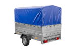 PKW-Anhänger 230×125 UNITRAILER GARDEN 230 FD mit BIS-Bordwänden, H-800-Gestell und blauer Plane – Bild 3