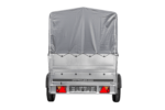 PKW-Anhänger 230×125 UNITRAILER GARDEN 230 FD mit BIS-Seiten, H-800-Gestell und grauer Plane – Bild 3