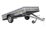 PKW Anhänger 264×150 UNITRAILER GARDEN 265 KIPP mit Flachplanenträger und grauer Plane