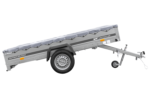 PKW Anhänger 264×150 UNITRAILER GARDEN 265 KIPP mit Flachplanenträger und grauer Plane – Bild 7