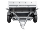 PKW-Anhänger auf Federn 230×125 UNITRAILER GARDEN 230/R KIPP mit Gitterwänden, H-800-Rahmen und blauer Plane – Bild 6