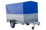 Pkw Anhänger GARDEN TRAILER 264 KIPP mit Stützrad, zusätzlichen Bordwänden, Hochplane und Hochspriegel