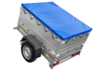 Pkw Anhänger Neu GARDEN TRAILER 150 KIPP mit zusätzlichen Bordwänden, Stützrad und blauer Flachplane – Bild 3
