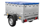 Pkw Anhänger Neu GARDEN TRAILER 150 KIPP mit zusätzlichen Bordwänden, Stützrad und blauer Flachplane – Bild 4