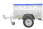 Pkw Anhänger Neu Garden Trailer 150 KIPP mit zusätzlichen Bordwänden, Stützrad und blauer Flachplane-Neu – Bild 6