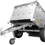 Pkw Anhänger Neu Garden Trailer 150 KIPP mit zusätzlichen Bordwänden, Stützrad und grauer Flachplane-Neu