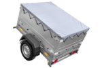 Pkw Anhänger Neu GARDEN TRAILER 150 KIPP mit zusätzlichen Bordwänden, Stützrad und grauer Flachplane – Bild 6